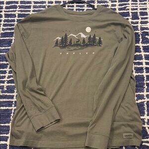 Life Is Good Green Long Sleeve Tee